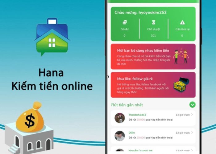 App Hana vs app Golike: nên kiếm tiền online ở đâu?